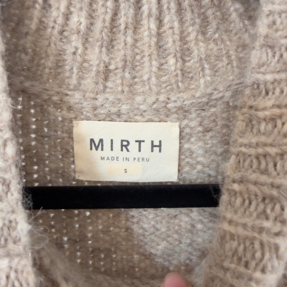 MIRTH Aspen Open Side Sweater Vest Alpaca Wool S Oatmeal Beige - Picture 6 of 7